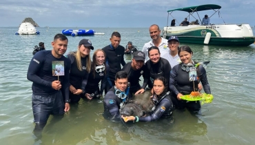 Con la presencia de Pescadores y Voluntarios, ACUARIO DEL RODADERO y CORPAMAG Celebraron el Primer Año de Tasajerito